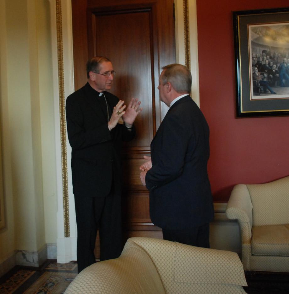 Durbin met with Cardinal Roger Mahoney to discuss the DREAM Act.
